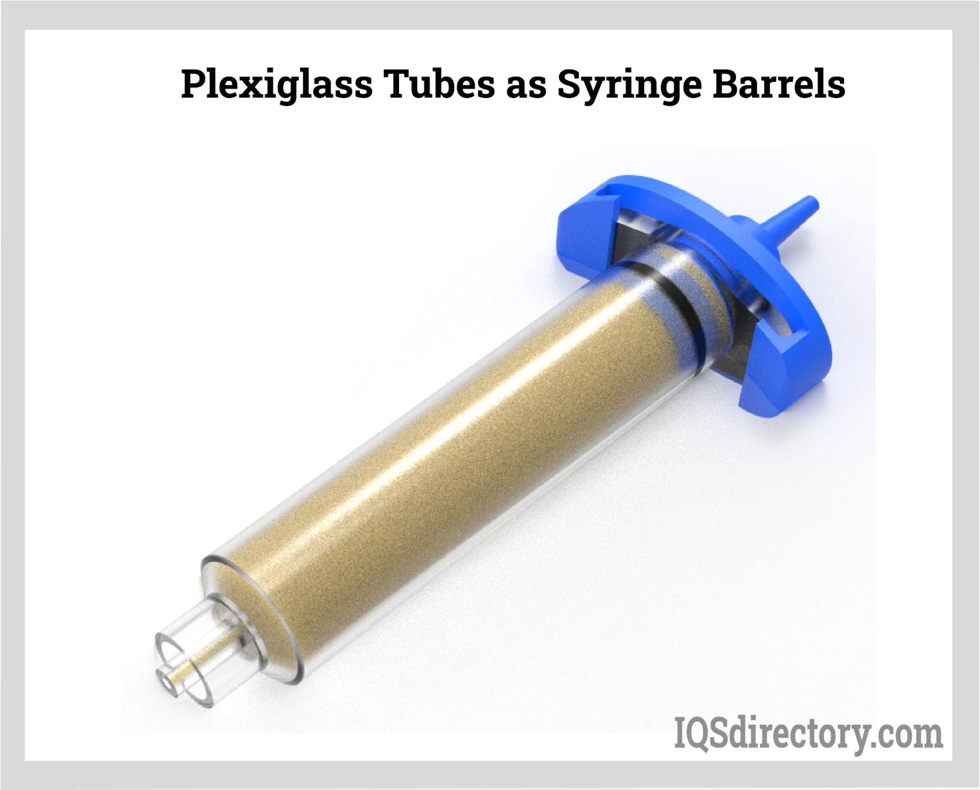 Plexiglass Tubes as Syringe Barrels